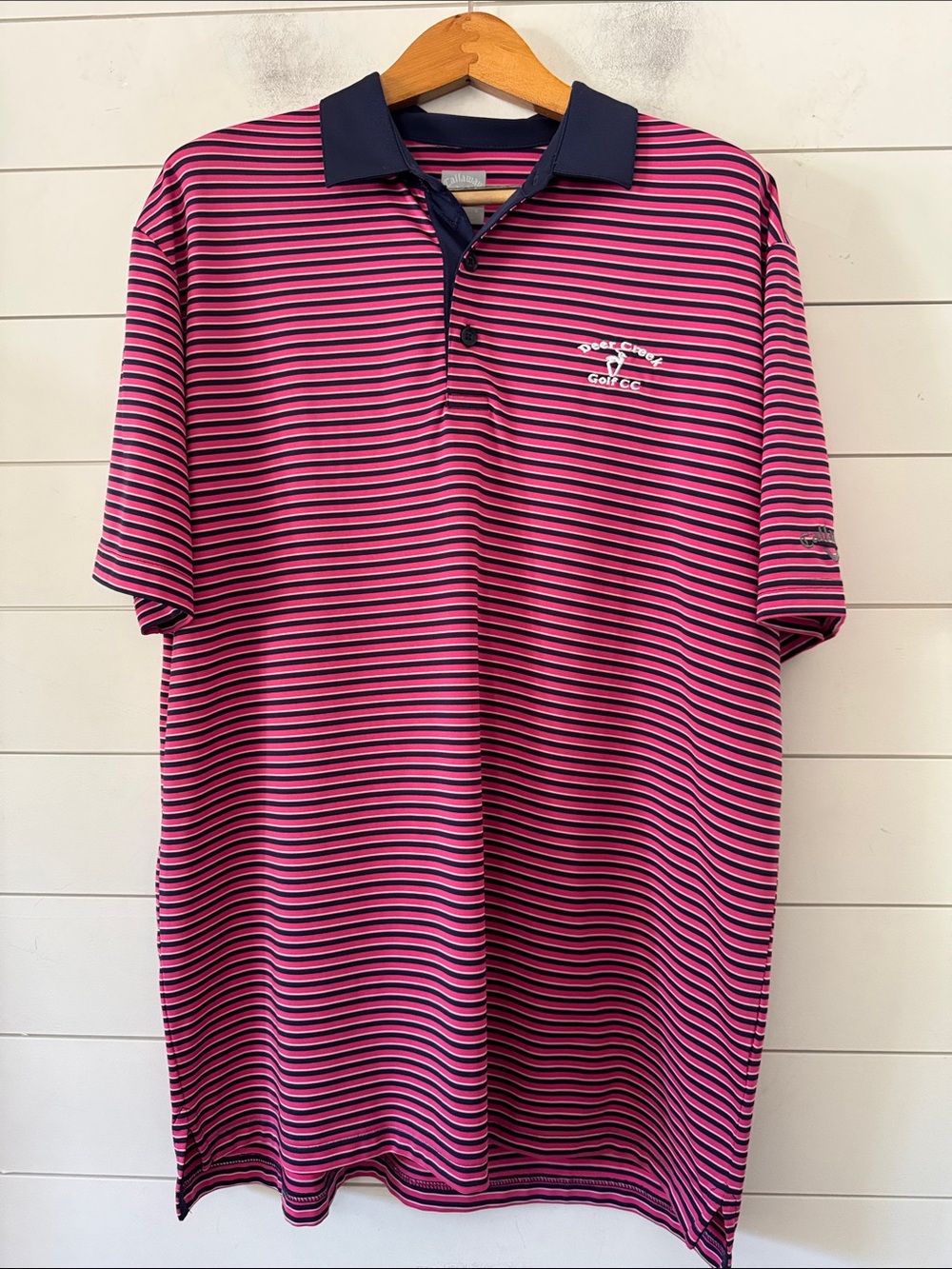 Callaway Opti-Dri Size L (Generous)Golf Polo Branded Deer Creek CC